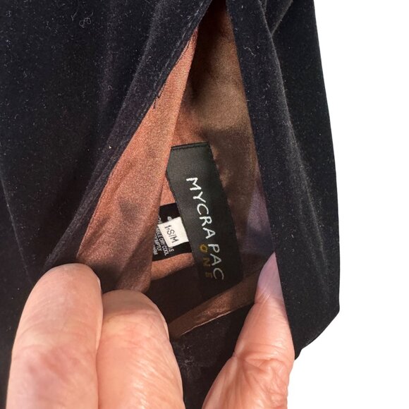 Mycra Pac One Womens Velour Coat Size S/M Black - Picture 3 of 6